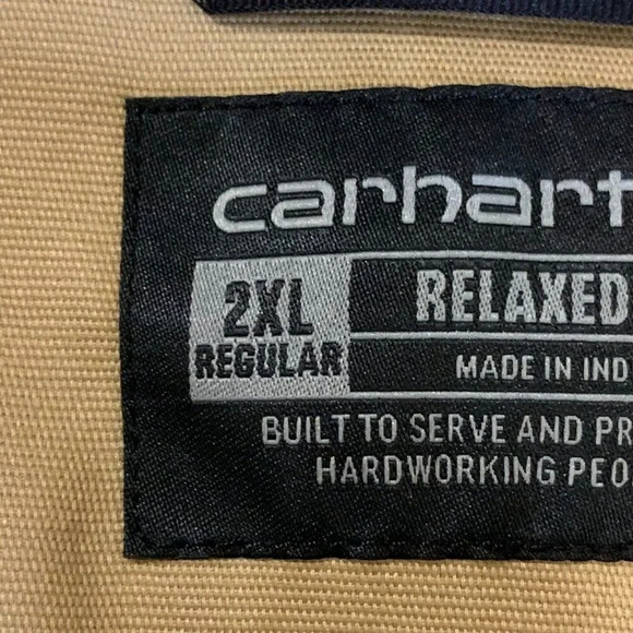 Carhartt Men's Rugged Flex Relaxed Fit Branded FBM Button Up Short Sleeve SZ 2XL - Picture 7 of 12